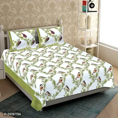 Comfortable Cotton Queen Bedsheet with Two Pillow Covers