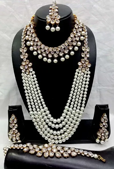 Kundan Choker & Moti Long Chain Sets