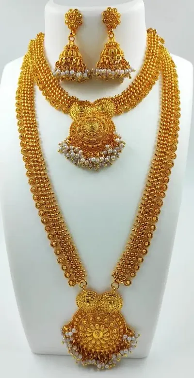 Gold Plated Alloy Jewellery Set Combo