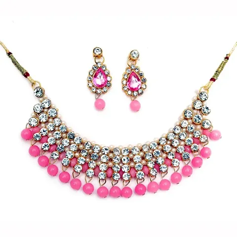 Alloy Kundan American Diamond Necklace Sets