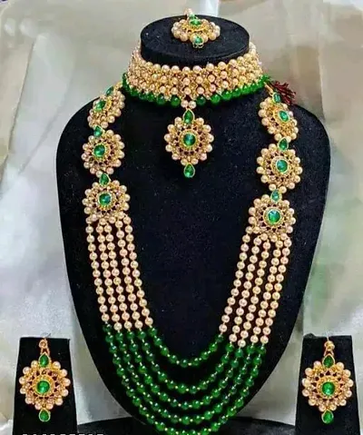 Alloy Pearl Rajwadi Jewellery Sets