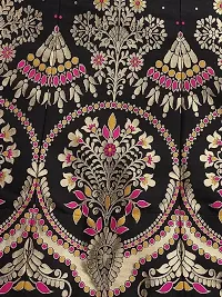 Pink And Black Art Silk Unstich Lehenga Choli For Women-thumb1