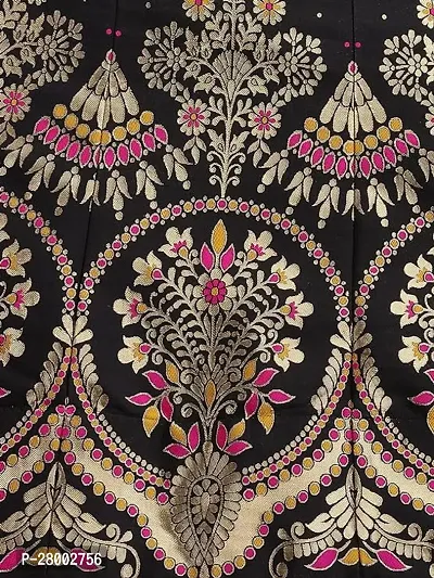 Pink And Black Art Silk Unstich Lehenga Choli For Women-thumb2