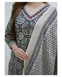 Beautiful Cotton Printed Kurta Bottom and Dupatta Set for Women-thumb2