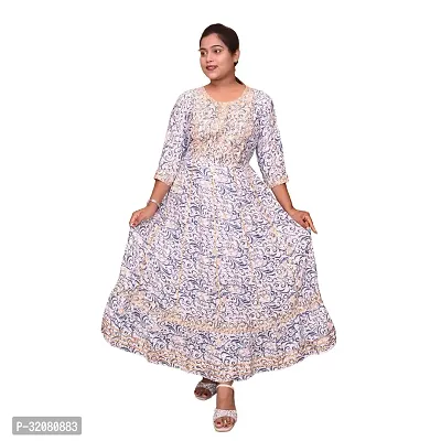 Printed Rayon Stitched Anarkali  Gown-thumb0