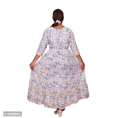 Printed Rayon Stitched Anarkali  Gown-thumb2