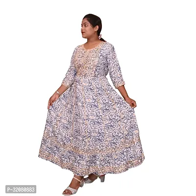 Printed Rayon Stitched Anarkali  Gown-thumb3