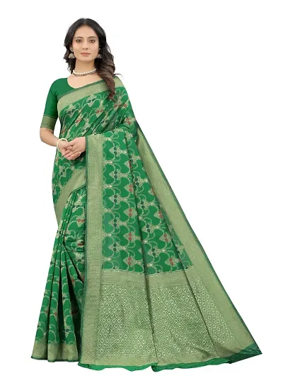 Lichi Silk Jacquard Sarees with Blouse piece