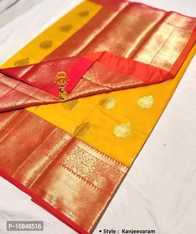 Classic Art Silk Jacquard Saree with Blouse piece-thumb0