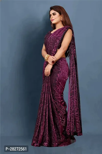 Trendy Georgette sarees with Sequence Blouse piece-thumb4