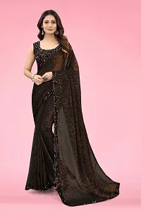 Trendy Georgette sarees with Sequence Blouse piece-thumb1