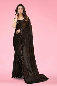 Trendy Georgette sarees with Sequence Blouse piece-thumb2