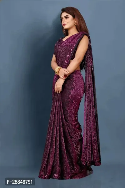 Beautiful Georgette Embellished Sarees With Blouse