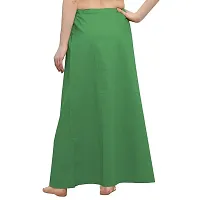 Stylish Green Cotton Solid Readymade Saree Petticoats-thumb4