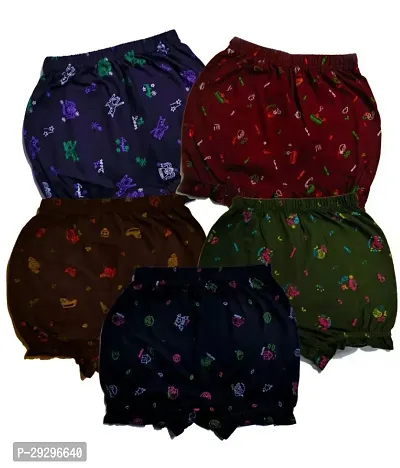 Girl's Cotton Bloomers with soft Waistband (Pack of 5)