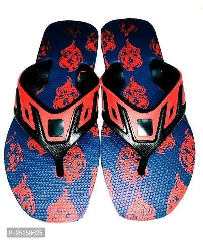 Stylish Multicoloured Rubber Flip Flops Slippers For Men