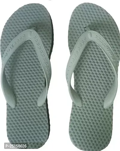 Stylish Grey Rubber Flip Flops Slippers For Men