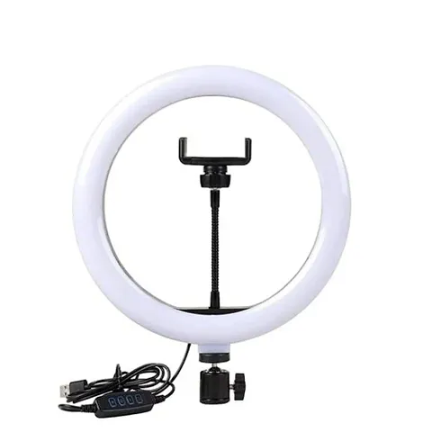 10 Inch LED Ring Light with 3 Level Brightness Dimmable Lighting