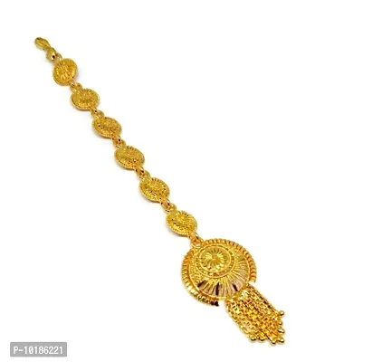 Gold Plated Traditional Beautiful Latest Design Maang Tikka For Women And Girls Gold