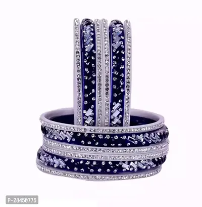 Elegant Blue Glass Cubic Zirconia Bangle For Women Pack of 12-thumb0