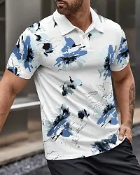 Trendy Cotton Blend  Printed Polos For Men-thumb2