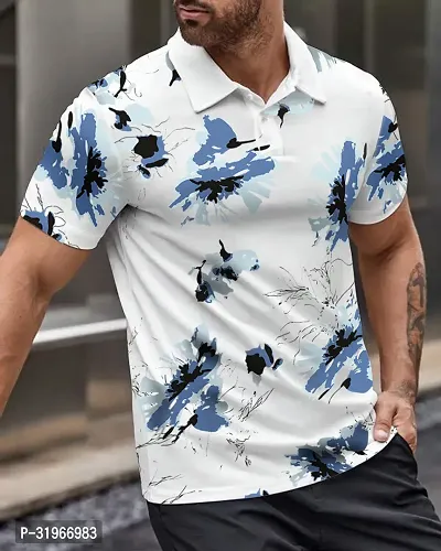 Trendy Cotton Blend  Printed Polos For Men-thumb3