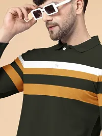 Trendy Cotton Blend Striped Polos For Men-thumb2