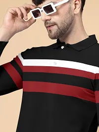 Trendy Cotton Blend Striped Polos For Men-thumb2