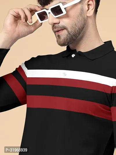 Trendy Cotton Blend Striped Polos For Men-thumb3