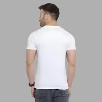 Stylish Printed Men Round Neck Silver T-Shirt-thumb1