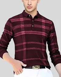 Trendy Cotton Blend Checked Polos For Men-thumb1