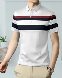 Stylish Cotton Blend T-shirt For Men-thumb2