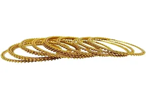 Elegant Golden Metal American Diamond Bangles or Bracelets For Women Pack of 12-thumb1