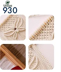 Handcrafted Macrame Wall Hanging Shelf Indoor Wall Decor for Bedroom White-thumb2