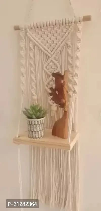 WALL HANGING shelf living Room Wall decorationMADE IN INDIA 5 cm X 12 cm White-thumb2