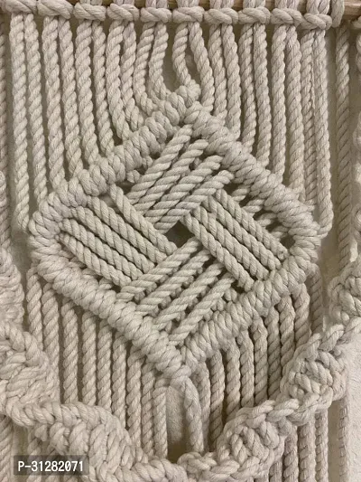 macrame wall hanging 26 inch X 12 inch off white-thumb3