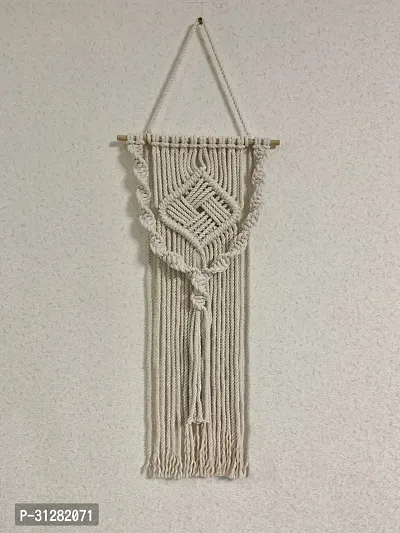 macrame wall hanging 26 inch X 12 inch off white-thumb2