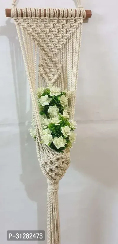 Plant Macrame Hanger DesignWall HangingGarden DecorHome DecorPlant Macrame White-thumb3