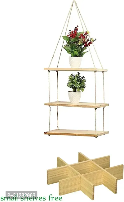 Wall Hanging Shelf Indoor Set of 1 Beige