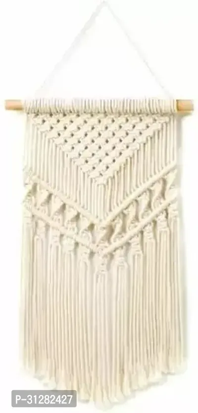 Macrame 100 Cotton Handmade Style Wall Hanging MADE IN INDIA White-thumb0