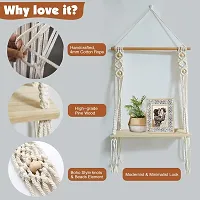 MACRAME WALL HANGING SHELF White-thumb1