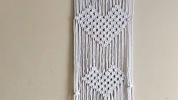 Wall Hanging Shelf Bohemian Woven Wall Decor for Living Room Bedroom 20 inch X 10 inch OFF WHITE-thumb2