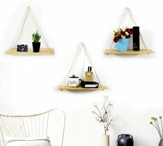 Cotton Rope Wall Hanging Shelves