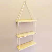 Wall Hanging Shelf Indoor Set of 1 Beige-thumb1