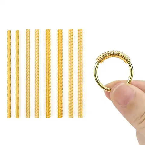 EZ LIVING 4pcs Gold Ring Size Adjuster for loose ring How to Keep Your Loose Rings in Place Say Goodbye to Loose Rings with This Innovative Ring Sizer Set