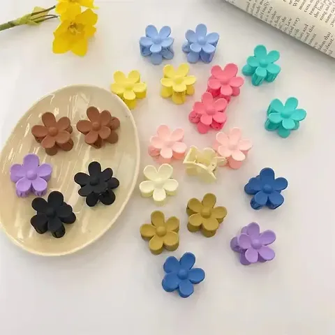 EZ LIVING 20pcs flower clip for women and girls hair Styling with Flower Claw Clip Hair Accessories Gorgeous Flower Claw Clip Hairstyles for Women