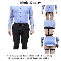 EZ Living black color shirt stay for women and men shirt holder adjustable elastic for securing position How to Keep Your Shirt Tucked All Day The Inshirt Holder for Men-thumb1