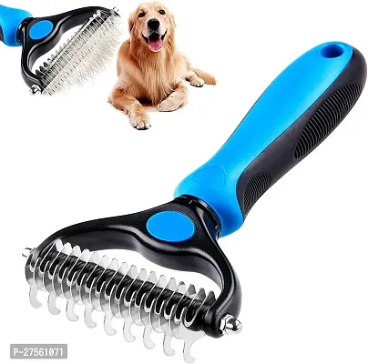 EZ LIVING 1pcs multicolor pet groom brush for dogs and cat hair grooming brush Double Sided Undercoat Rake Comb for Pet Grooming Say Goodbye to Shedding Use a Double Sided Undercoat Rake Comb