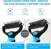 EZ LIVING 1pcs multicolor pet groom brush for dogs and cat hair grooming brush Double Sided Undercoat Rake Comb for Pet Grooming Say Goodbye to Shedding Use a Double Sided Undercoat Rake Comb-thumb2