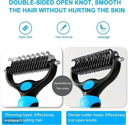 EZ LIVING 1pcs multicolor pet groom brush for dogs and cat hair grooming brush Double Sided Undercoat Rake Comb for Pet Grooming Say Goodbye to Shedding Use a Double Sided Undercoat Rake Comb-thumb3